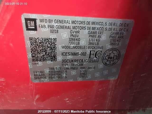 Chevrolet Silverado 1500 Lt Crew Cab 2018 3GCUKREC8JG321803 Image 9