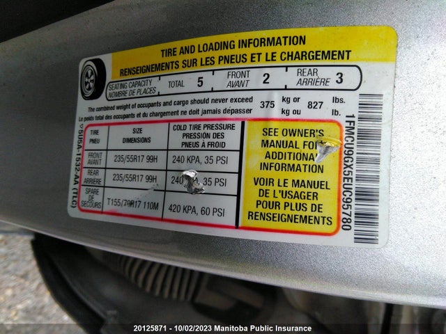 Ford ESCAPE SE 2014 1FMCU9GX5EUC95780 Image 20