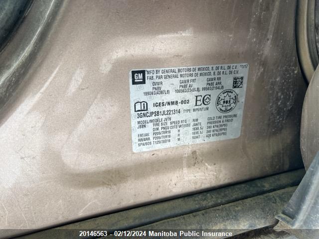 Chevrolet luv - mfi, variable valve timing, e85 max, alum 2018 3GNCJPSB1JL221314 Image 20