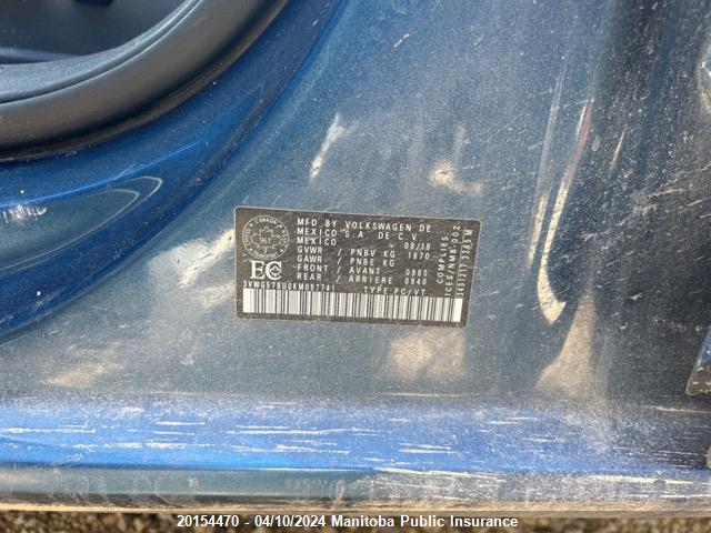 3VWG57BU0KM097741 Volkswagen Jetta 1.4 Tsi 