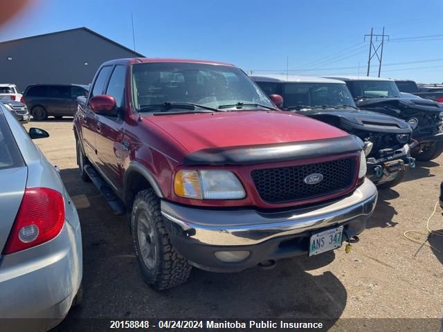 Auction sale of the 2002 Ford F150 Supercrew, vin: 1FTRW08LX2KA20543, lot number: 20158848