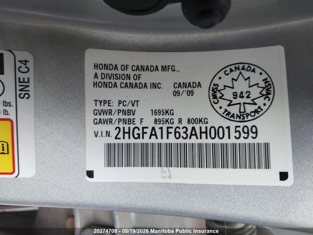 2010 Honda CIVIC SPORT 照片 8