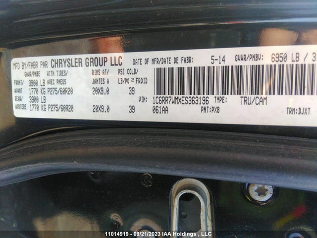 1C6RR7WMXES363196 RAM 1500 Longhorn