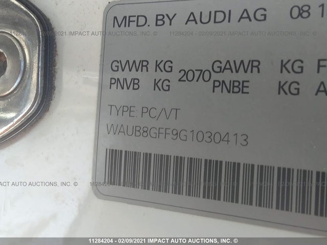 WAUB8GFF9G1030413 Audi A3 PREMIUM
