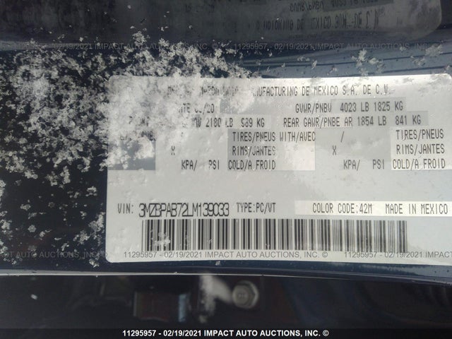 Mazda 3 2020 3MZBPAB72LM139033 Image 10