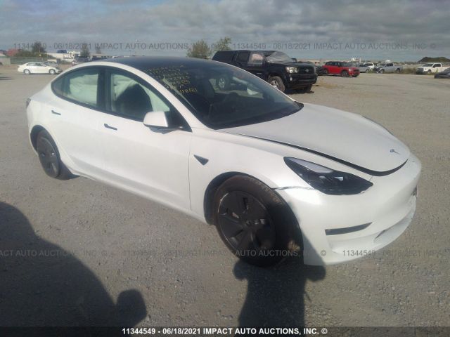 Продажа на аукционе авто 2021 Tesla Model 3, vin: 5YJ3E1EBXMF872725, номер лота: 11344549