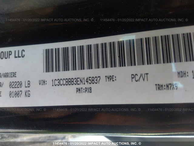 1C3CCBBB3EN145837 Chrysler 200 Touring