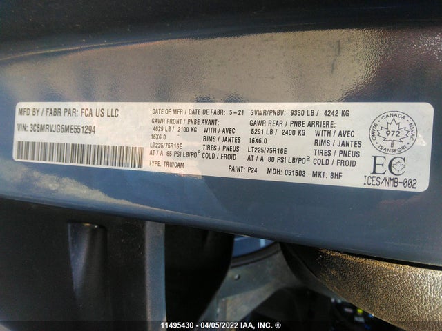 3C6MRVJG6ME551294 RAM Promaster 3500 3500 High
