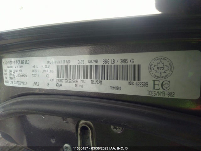 1C6RR7TT7KS623030 RAM 1500 Classic Slt