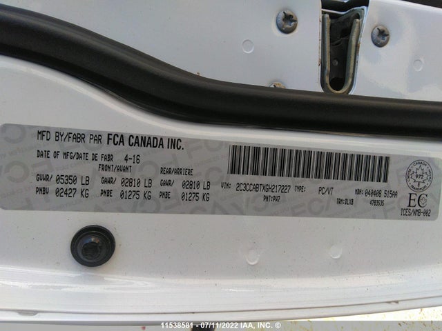 2C3CCABTXGH217227 Chrysler 300 S