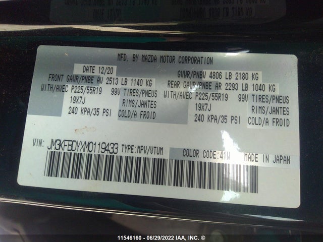 Mazda CX-5 GT 2021 JM3KFBDYXM0119433 Image 10