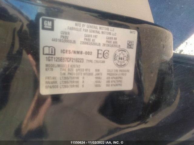 GMC Sierra K2500 Denali 2012 1GT125E87CF218223 Image 10