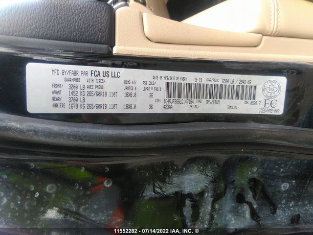 1C4RJFBG6LC147184 Jeep Grand Cherokee Limited