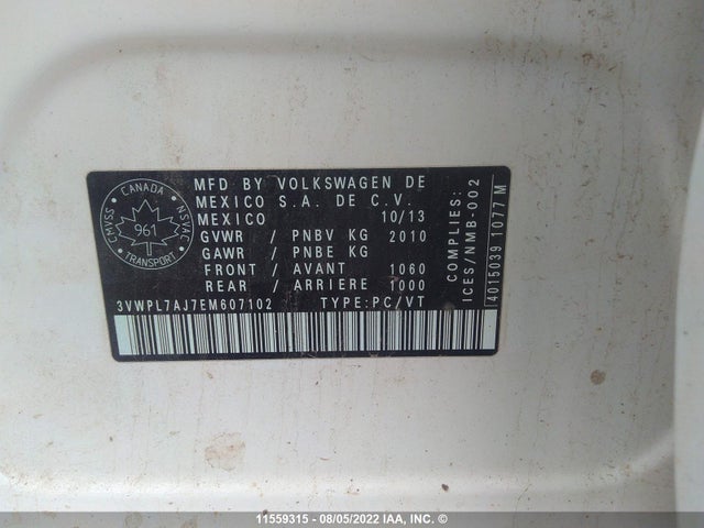 Volkswagen JETTA TDI 2014 3VWPL7AJ7EM607102 Image 10