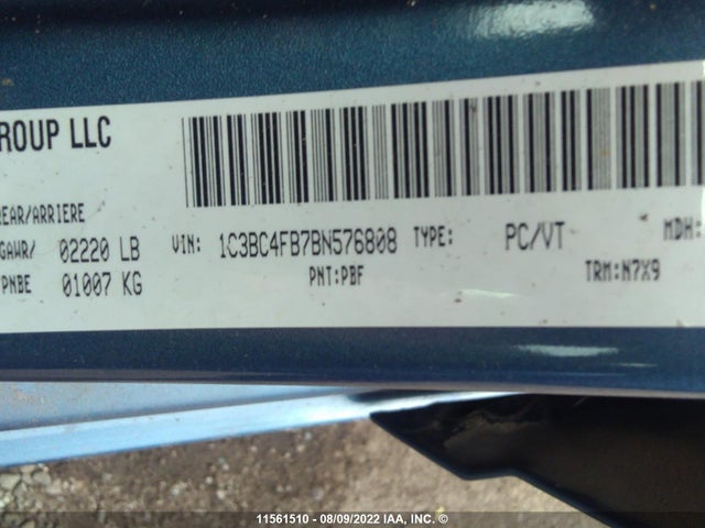 1C3BC4FB7BN576808 Chrysler 200