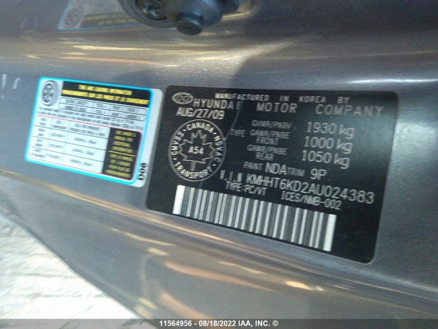Hyundai Genesis 2010 KMHHT6KD2AU024383 Image 10