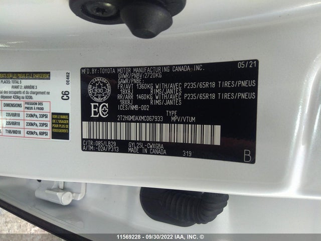 2T2HGMDAXMC067933 Lexus RX 450H