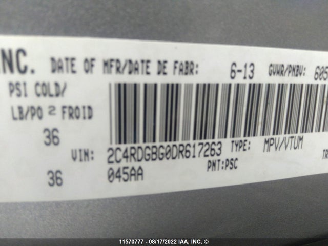 Dodge Grand Caravan Se 2013 2C4RDGBG0DR617263 Image 10