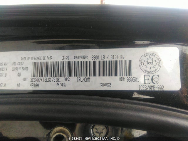 3C6RR7KT6LG179181 RAM 1500 Classic Tradesman/express