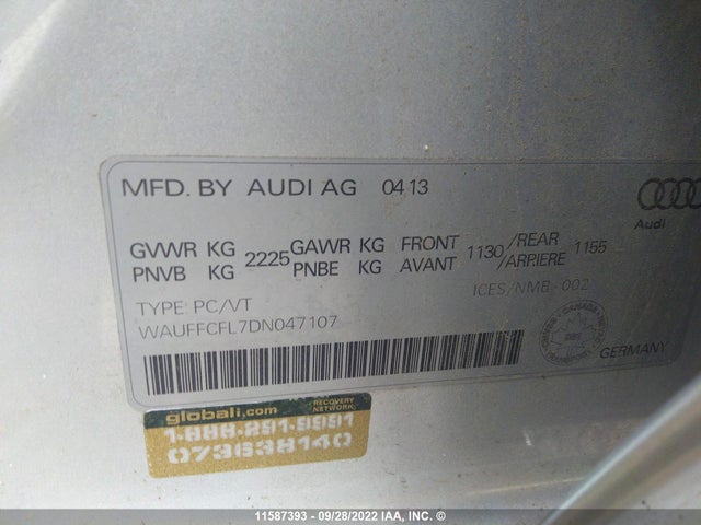 WAUFFCFL7DN047107 Audi A4 Premium Plus