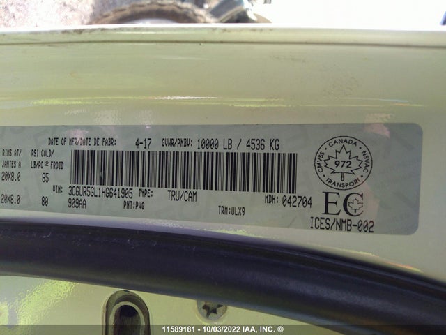 Dodge RAM 2500 2017 3C6UR5GL1HG641905 Image 9