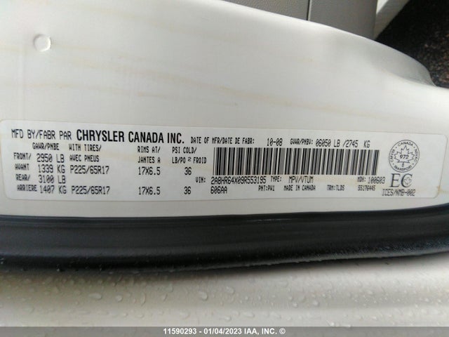 2A8HR64X09R553195 Chrysler Town & Country Limited