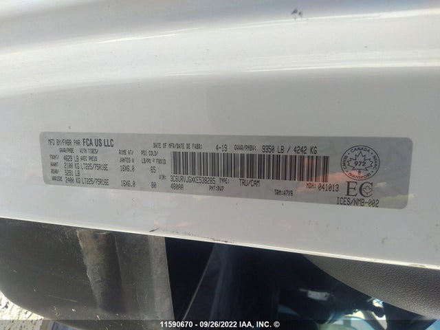 RAM Promaster 3500 3500 High 2019 3C6URVJGXKE538285 Image 12