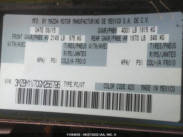Mazda MAZDA3 2016 3MZBM1V70GM256796 Image 9