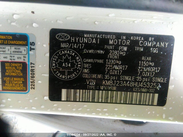 Hyundai TUCSON SE 2017 KM8J23A48HU453252 Image 10