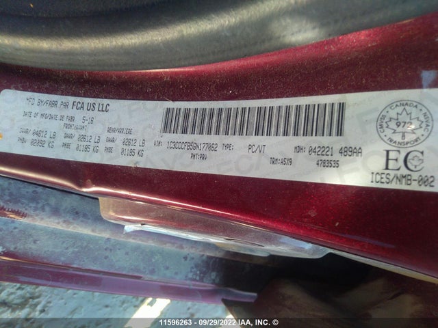 1C3CCCFB5GN177062 Chrysler 200 LX