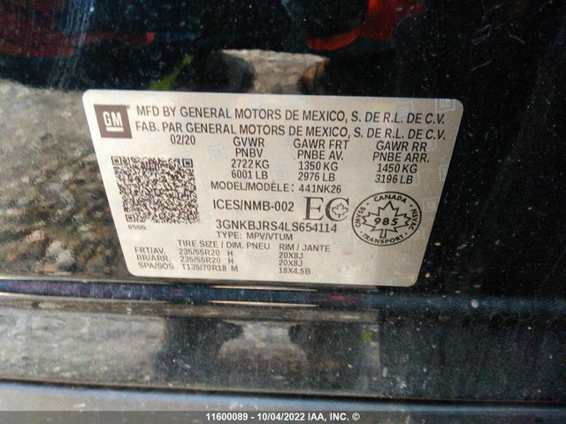 Chevrolet Blazer 3lt 2020 3GNKBJRS4LS654114 Image 9