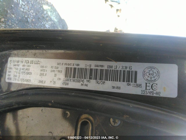 RAM 1500 Classic Tradesman 2019 1C6RR7KT0KS568745 Image 10