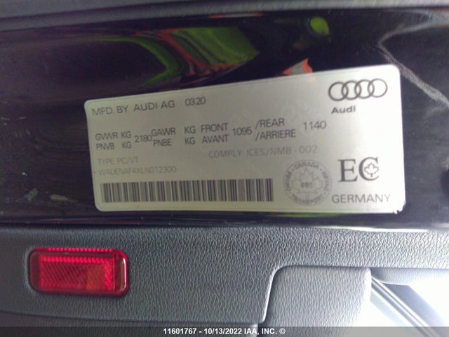 WAUENAF4XLN012300 Audi A4 Premium Plus