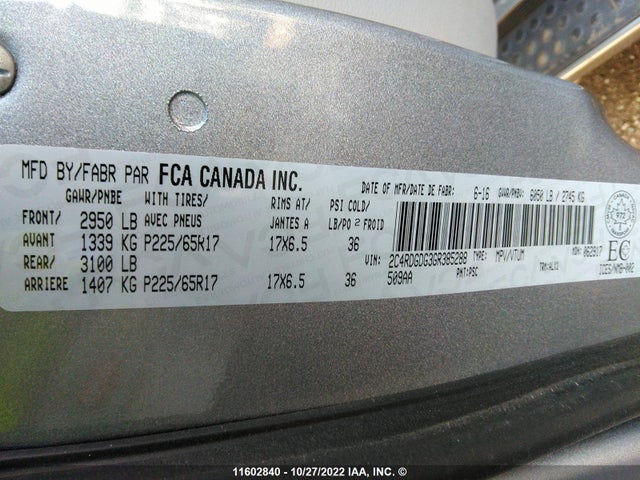 Dodge Grand Caravan 2016 2C4RDGDG3GR385288 Image 9