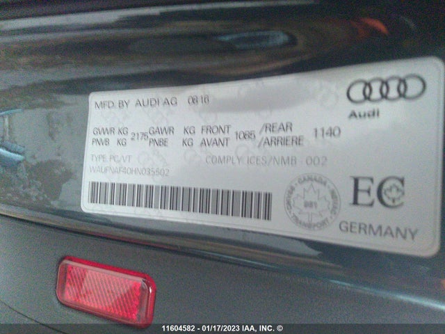 WAUFNAF40HN035502 Audi A4 Prestige