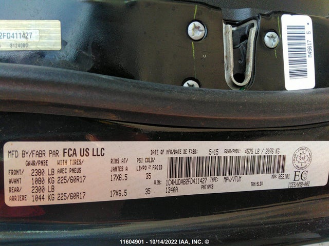 1C4NJDAB2FD411427 Jeep Compass Sport