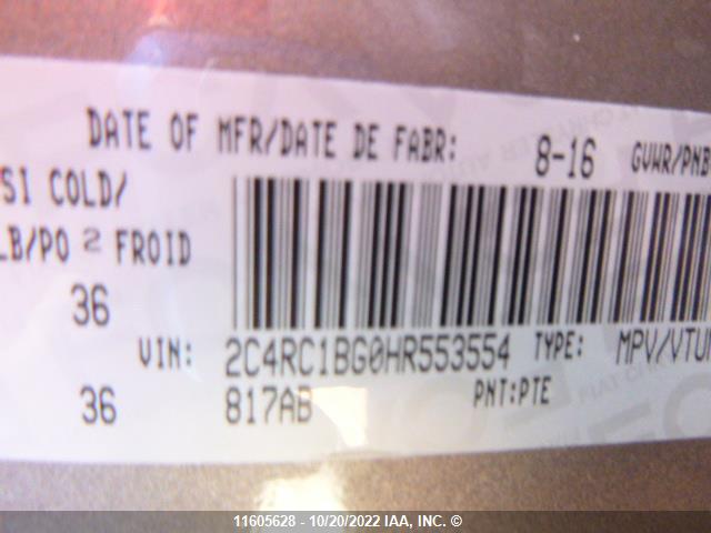 2C4RC1BG0HR553554 Chrysler Pacifica Touring L