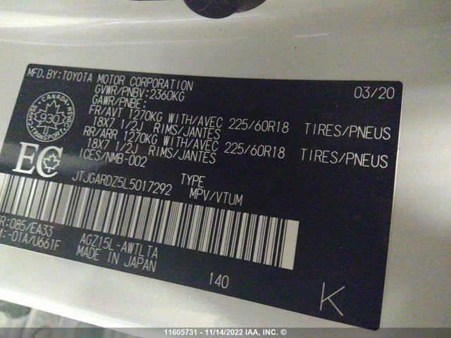 JTJGARDZ5L5017292 Lexus NX 300
