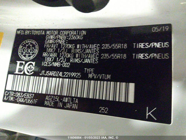 JTJSARDZ4L2219925 Lexus Nx 300 F-sport