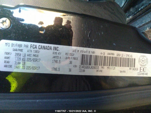Dodge Grand Caravan Se 2018 2C4RDGBG0JR286535 Image 9