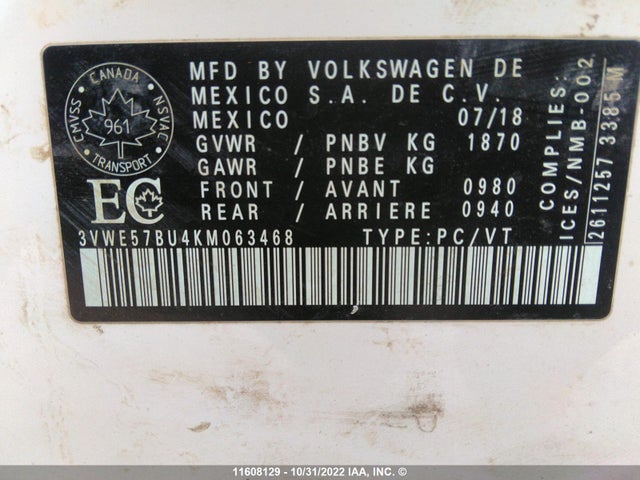Volkswagen JETTA SEL 2019 3VWE57BU4KM063468 Image 9