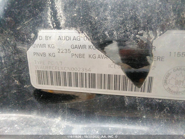 WAUFFCFLXCN002354 Audi A4 PREMIUM