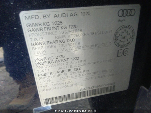 WA1EECF36M1036800 Audi Q3 Premium Plus S Line 45