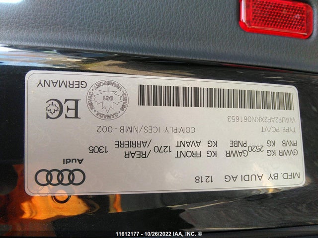 WAUF2AF2XKN061653 Audi A6 Technik