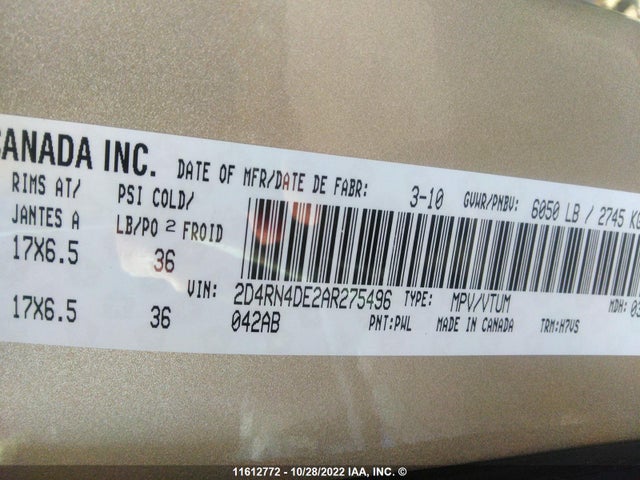 Dodge Grand Caravan Se 2010 2D4RN4DE2AR275496 Image 9