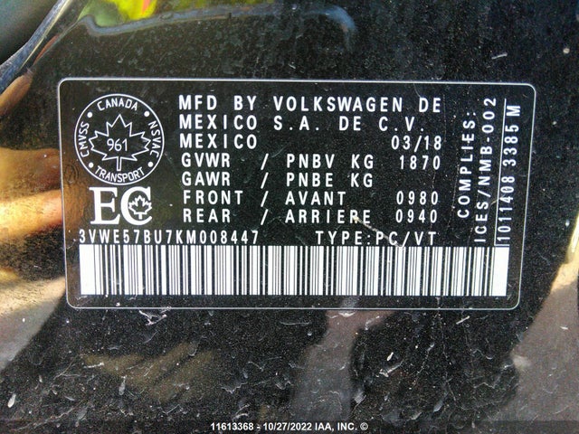 Volkswagen JETTA SEL 2019 3VWE57BU7KM008447 Image 10