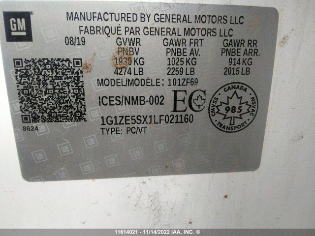 Chevrolet Malibu Premier 2020 1G1ZE5SX1LF021160 Image 10