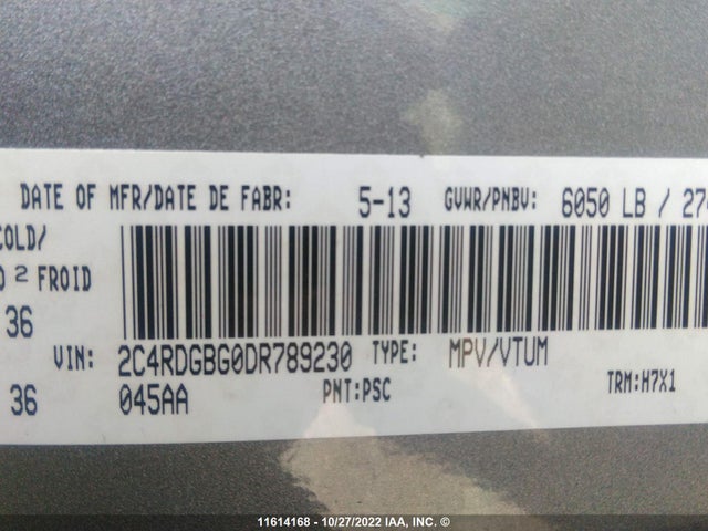 Dodge Grand Caravan Se 2013 2C4RDGBG0DR789230 Image 10