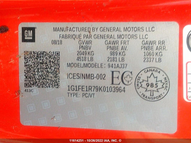 Chevrolet CAMARO SS 2019 1G1FE1R79K0103964 Image 9