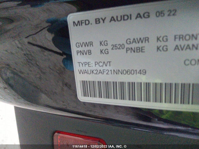 WAUK2AF21NN060149 Audi A6